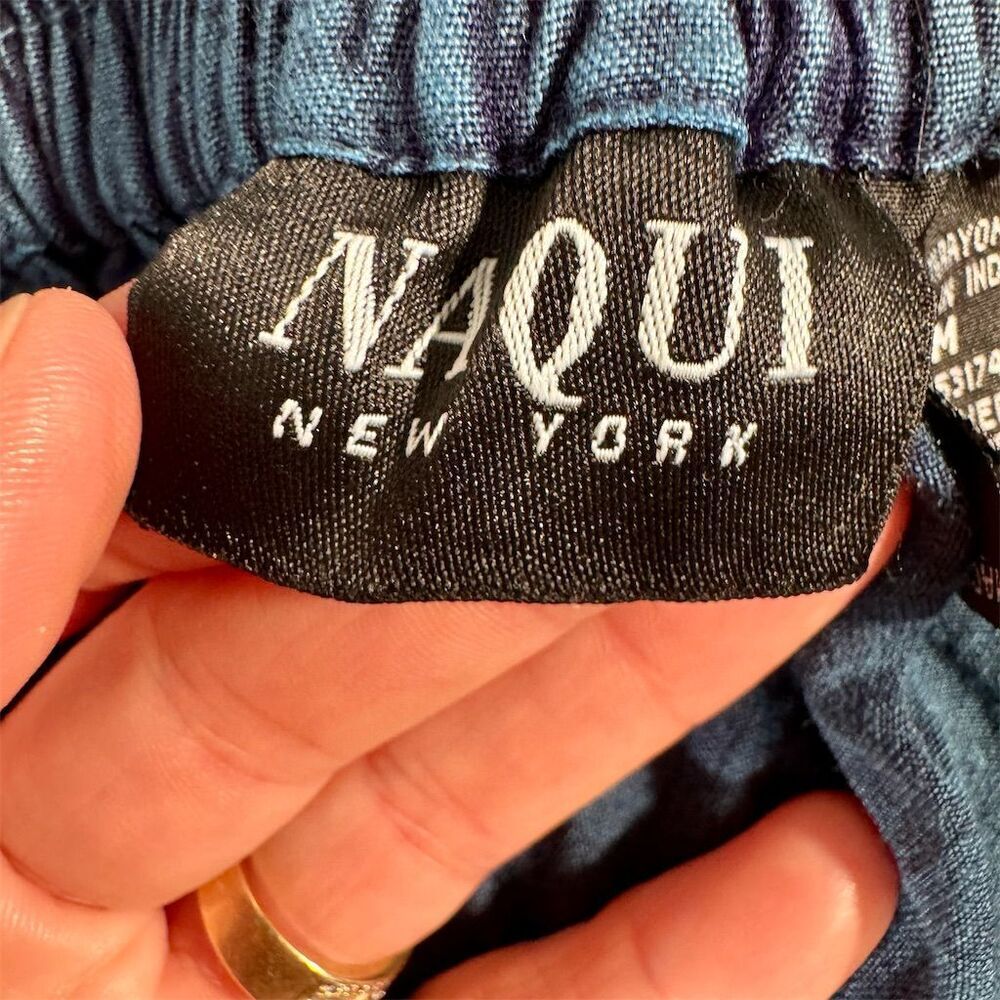 Naqui New York Blue Embroidered Boho Maxi Skirt Size M - Picture 6 of 11